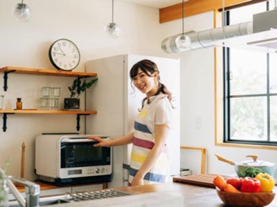 電子レンジで温めて…