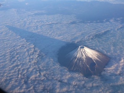 飛行機から見た…